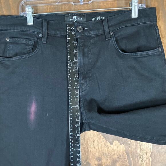 7 For All Mankind Mens Jeans Black Adrien Luxe Tapered Slim Fit Stretch 34 - Picture 8 of 13